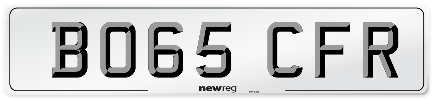 BO65 CFR Number Plate from New Reg